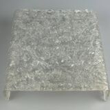 60s 70s ice glass flush mount ceiling lamp by Kaiser Leuchten Germany