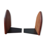 Set of 2 Danish teak bookends