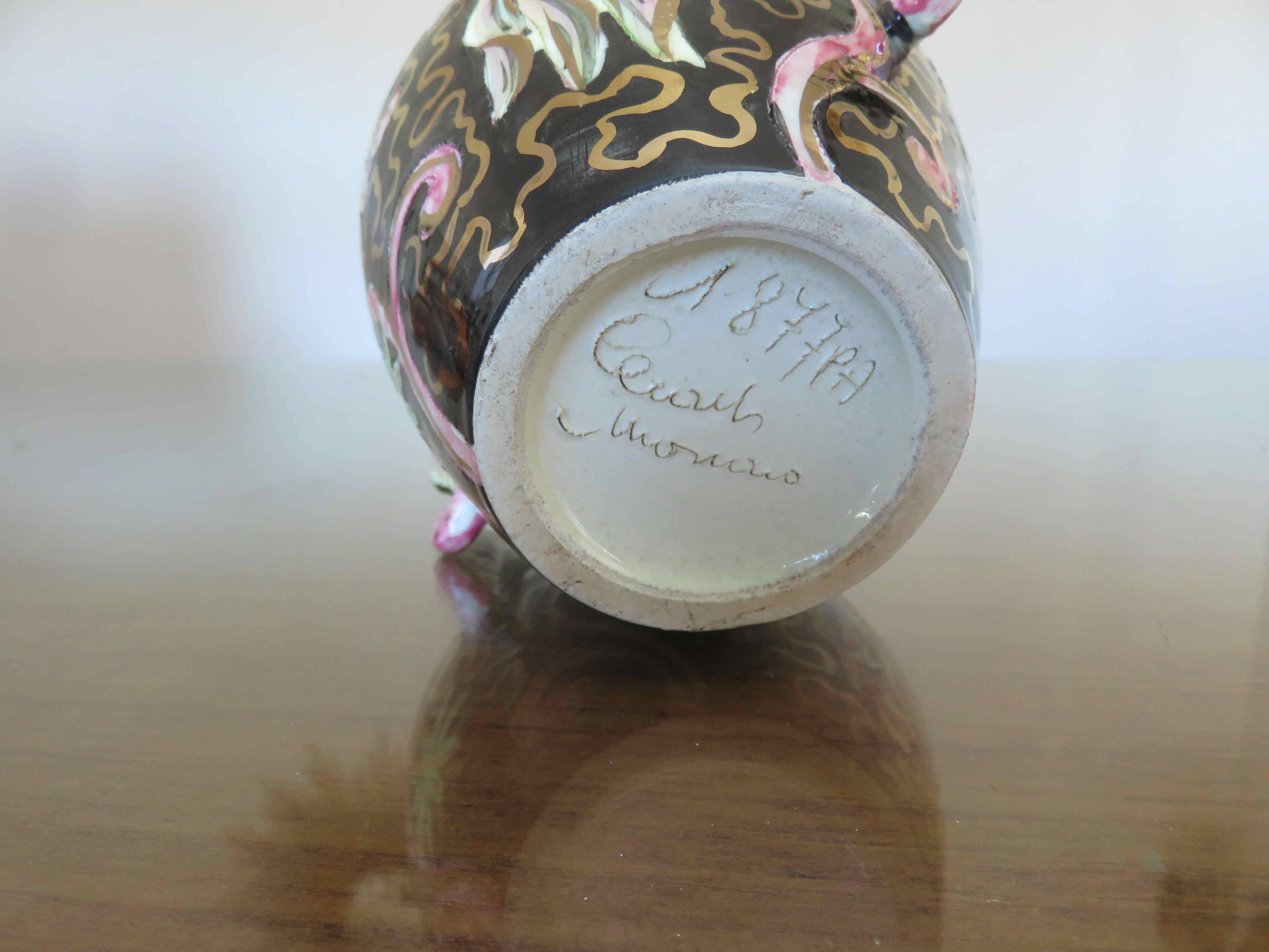 Vase "Seahorse" Cerart Monaco signed and numbered