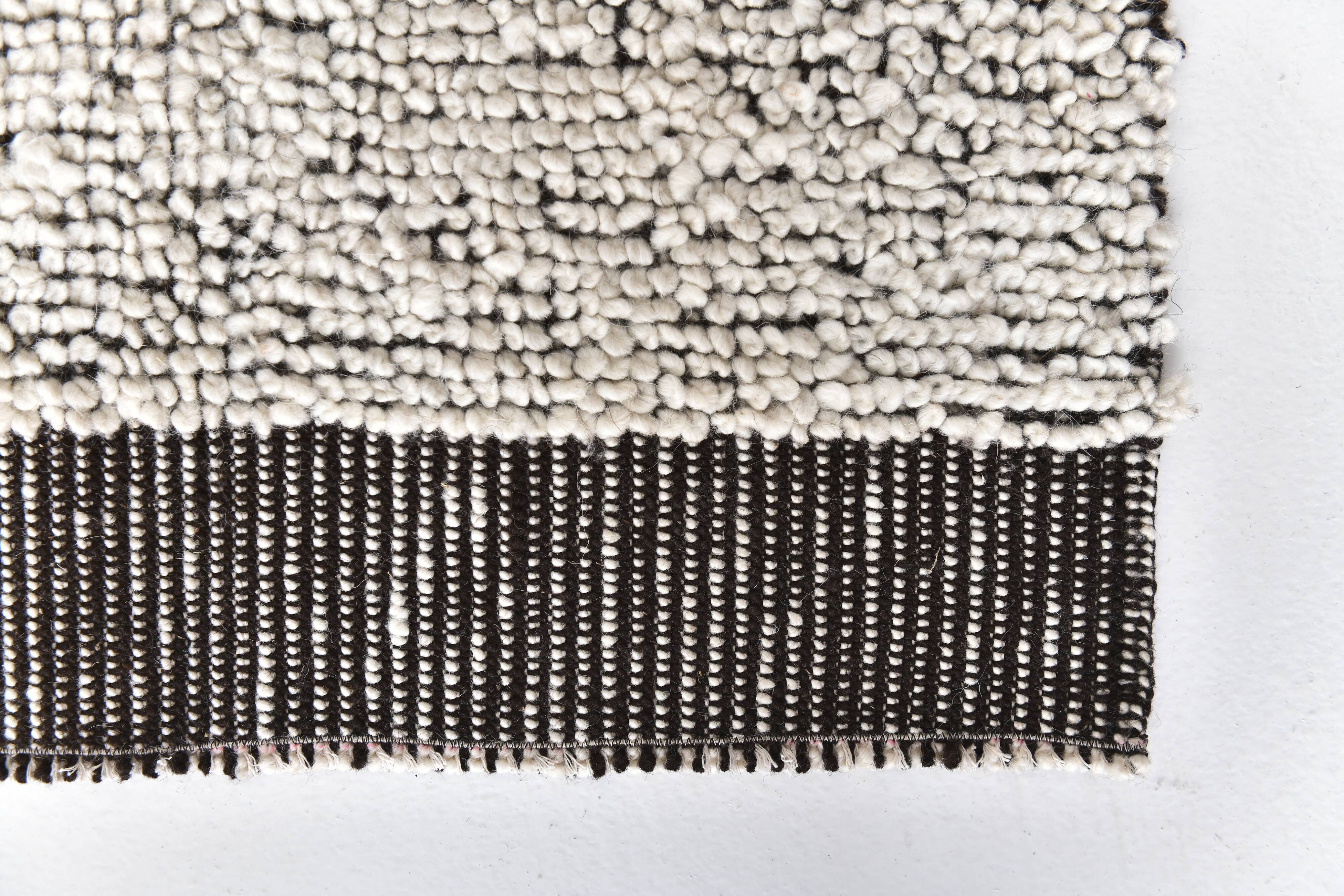 2x8 White Brown Striped Turkish Vintage Runner Rug 68x255Cm SK 242879