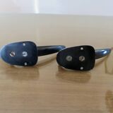 Pair of streamline coat hooks, chistera, 1970