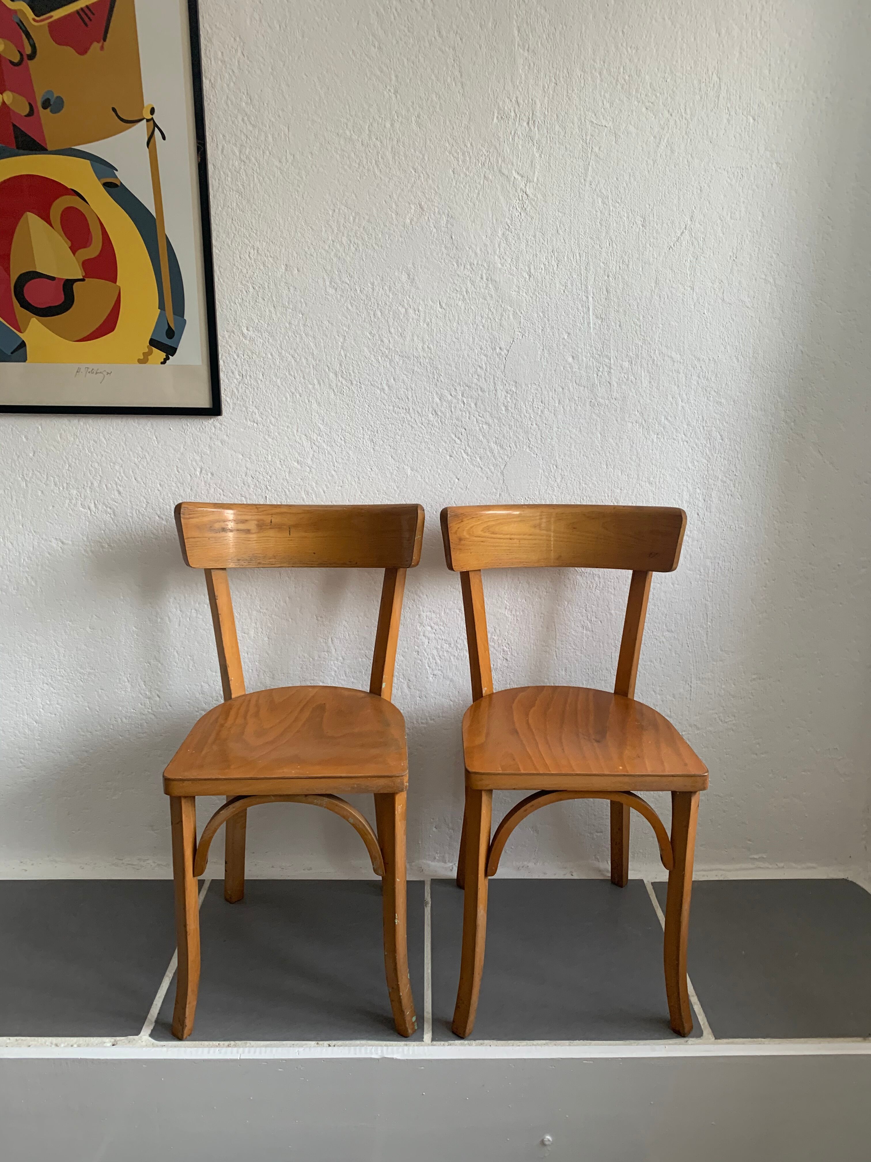 4 chaises bistrot vintage Baumann