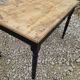 Louis Philippe style 1900s bistro farmhouse table with swivel legs
