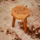 Trio de tabourets brutalistes