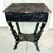 Ethnic carved wooden worker's furniture