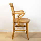 Vintage oak desk chair, spain, 1940's
