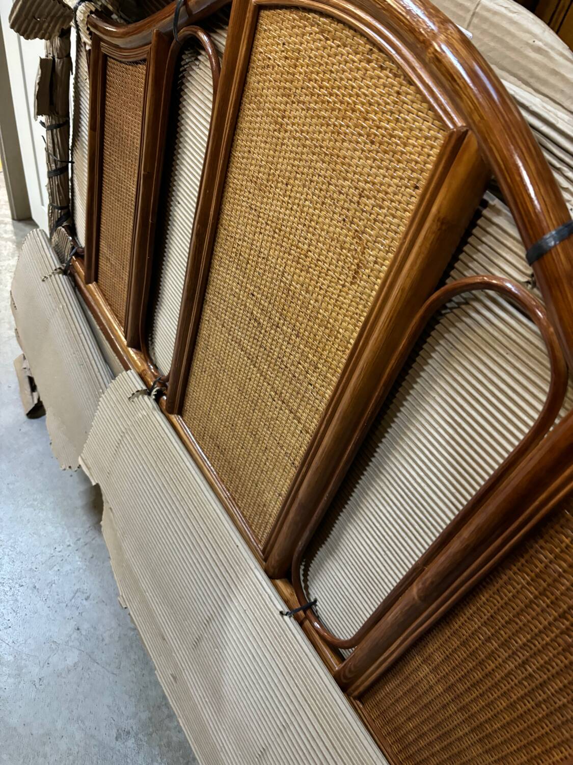 Rattan headboard