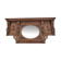 Dutch entryway wall coat rack / solid wood / carved decorations and mirror in the center / 1950s