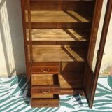 Small display case in oak and old glass