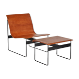Günter RENKEL (XXth) REGO MOBEL (editor) Chair + stool in the taste of