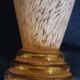 Pink and gold blown glass vase