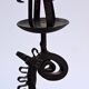 Paire de bougeoir Vintage fer forgé zoomorphe girafe