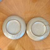 Ensemble de 4 assiettes plates en grès vintage