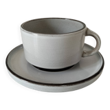 Two-tone stoneware breakfast mug