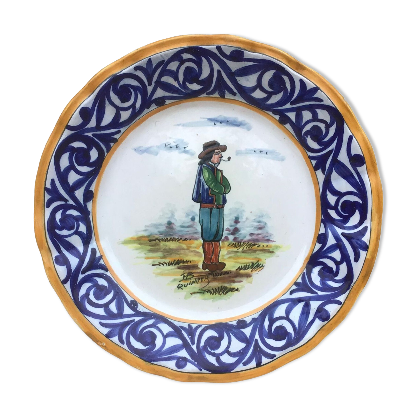 Plate HB Henriot Quimper