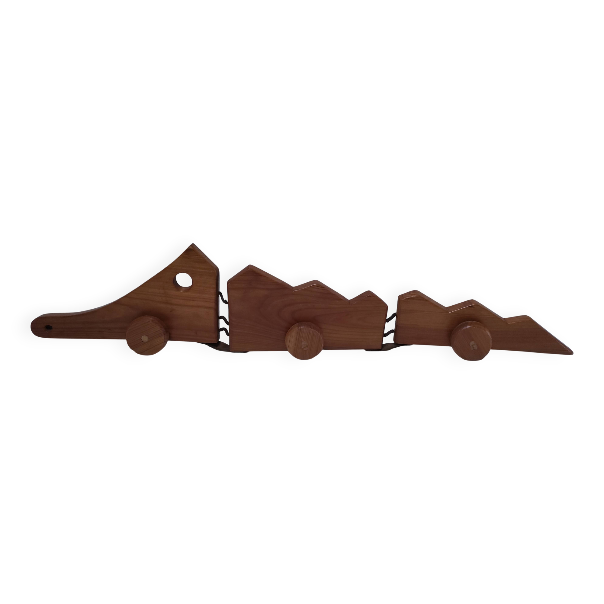 XL wooden crocodile sculpture
