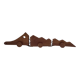 XL wooden crocodile sculpture