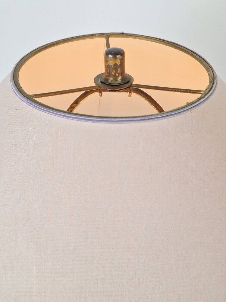 Vintage Jar Table Lamp in Ceramic and Brass, 1970
