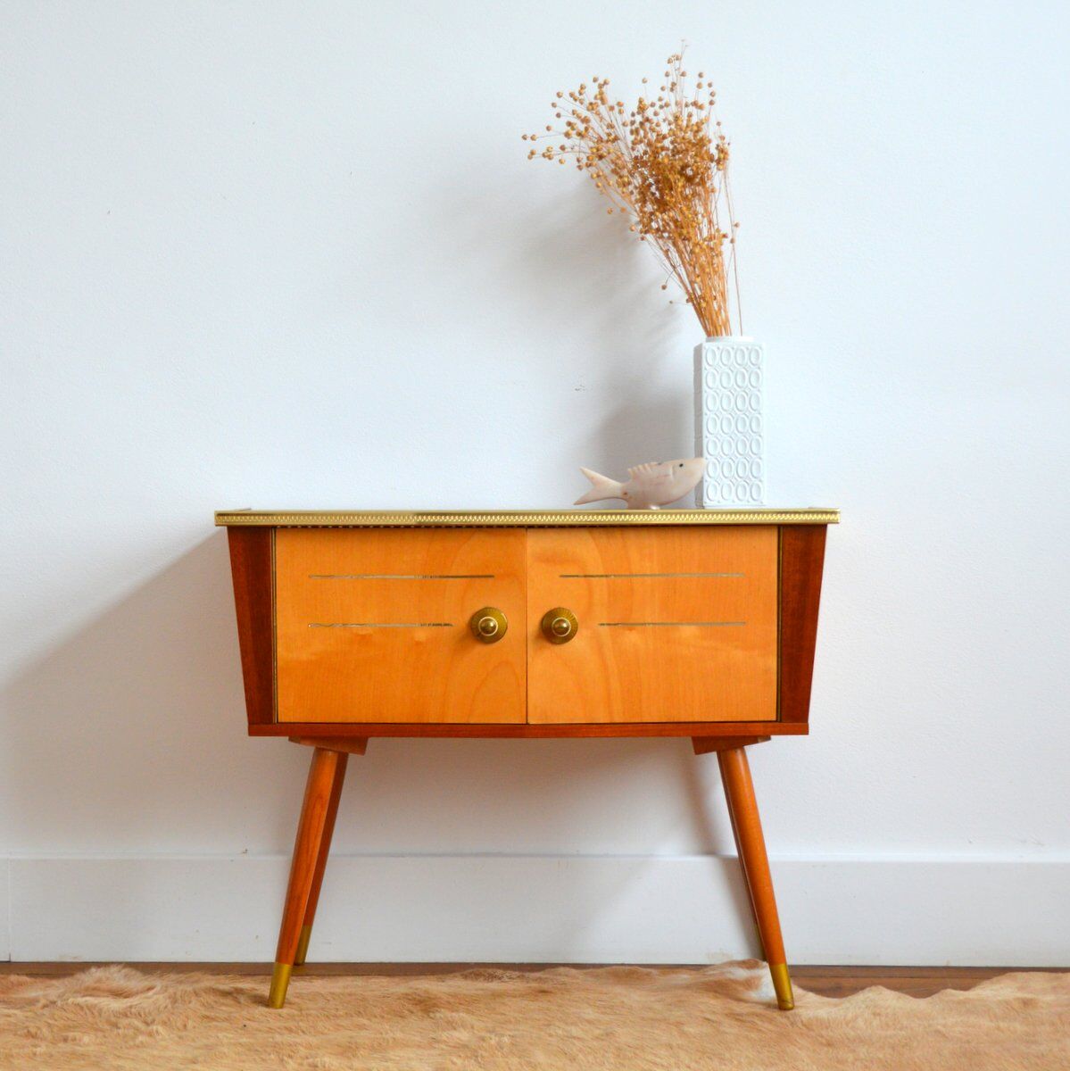 Console / bedside feet compass vintage 1950s