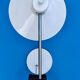 Articulated lamp in white colour.