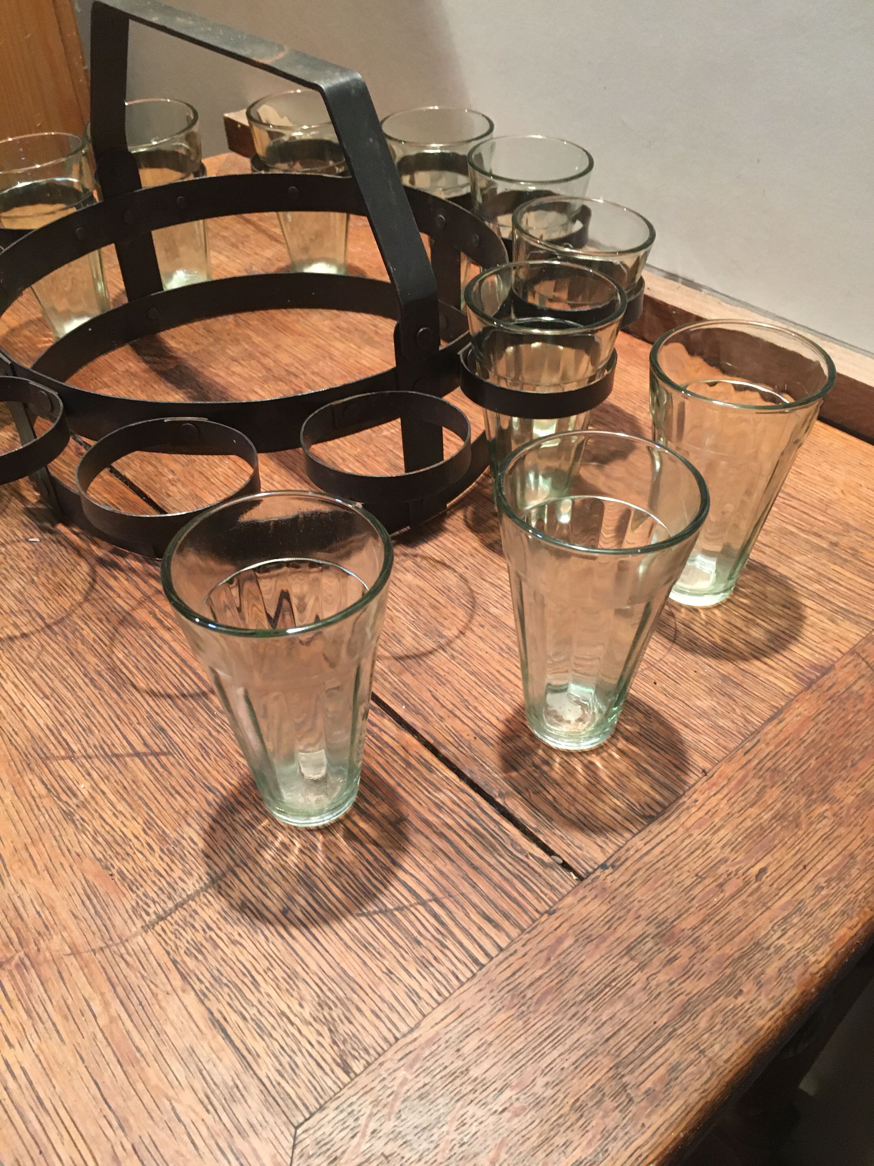 Indian tea glass service