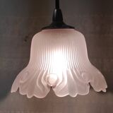 Art Deco style pressed glass portable lamp - mid-20th century