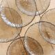 6 vintage dessert plates in smoked glass – Floral relief petal effect