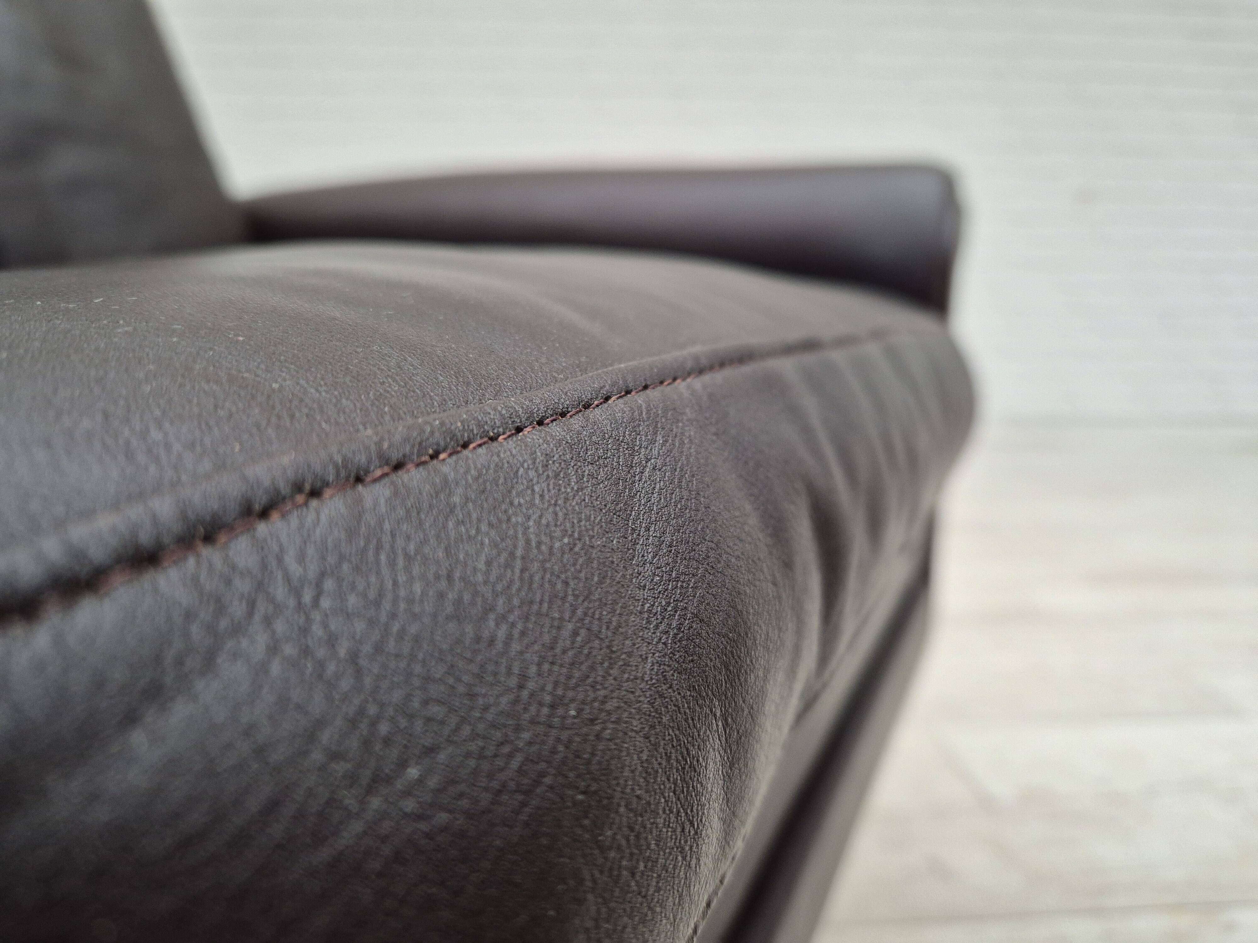 1960s, Danish design by Aage Christiansen, model "Diplomat", lounge chair with footstool.