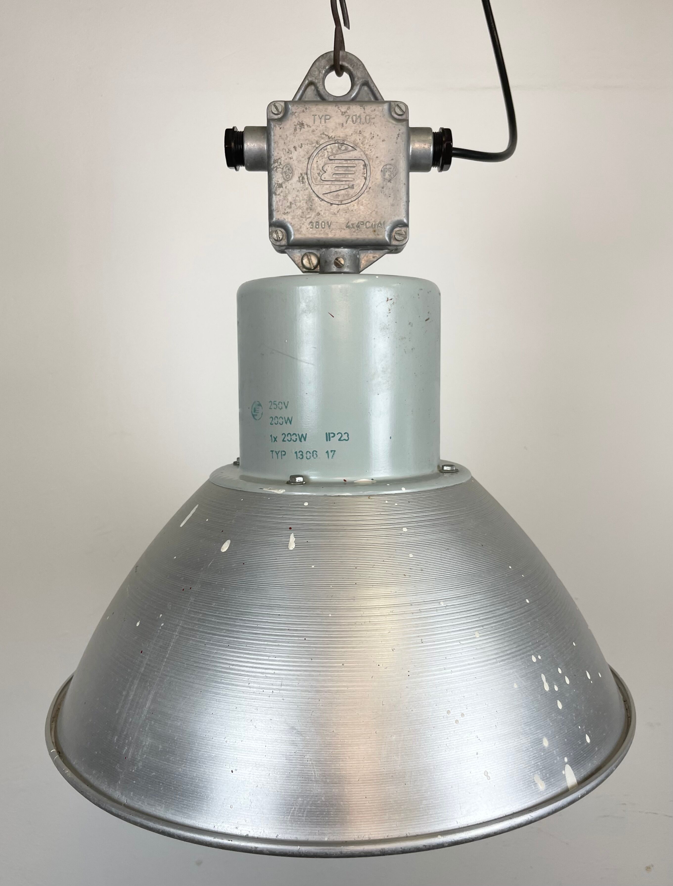 Industrial Aluminium Pendant Light from Elektrosvit, 1960s