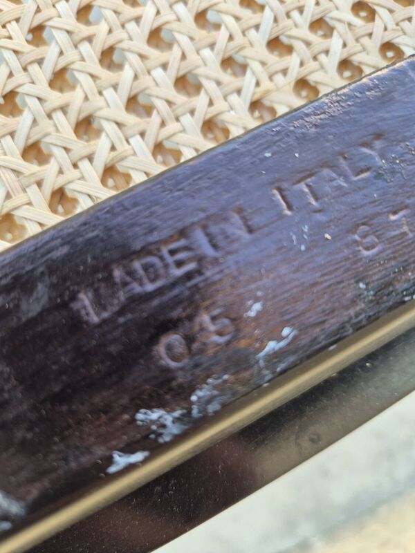 Serie de 4 chaises de Marcel Breuer modèle B32 en cannage