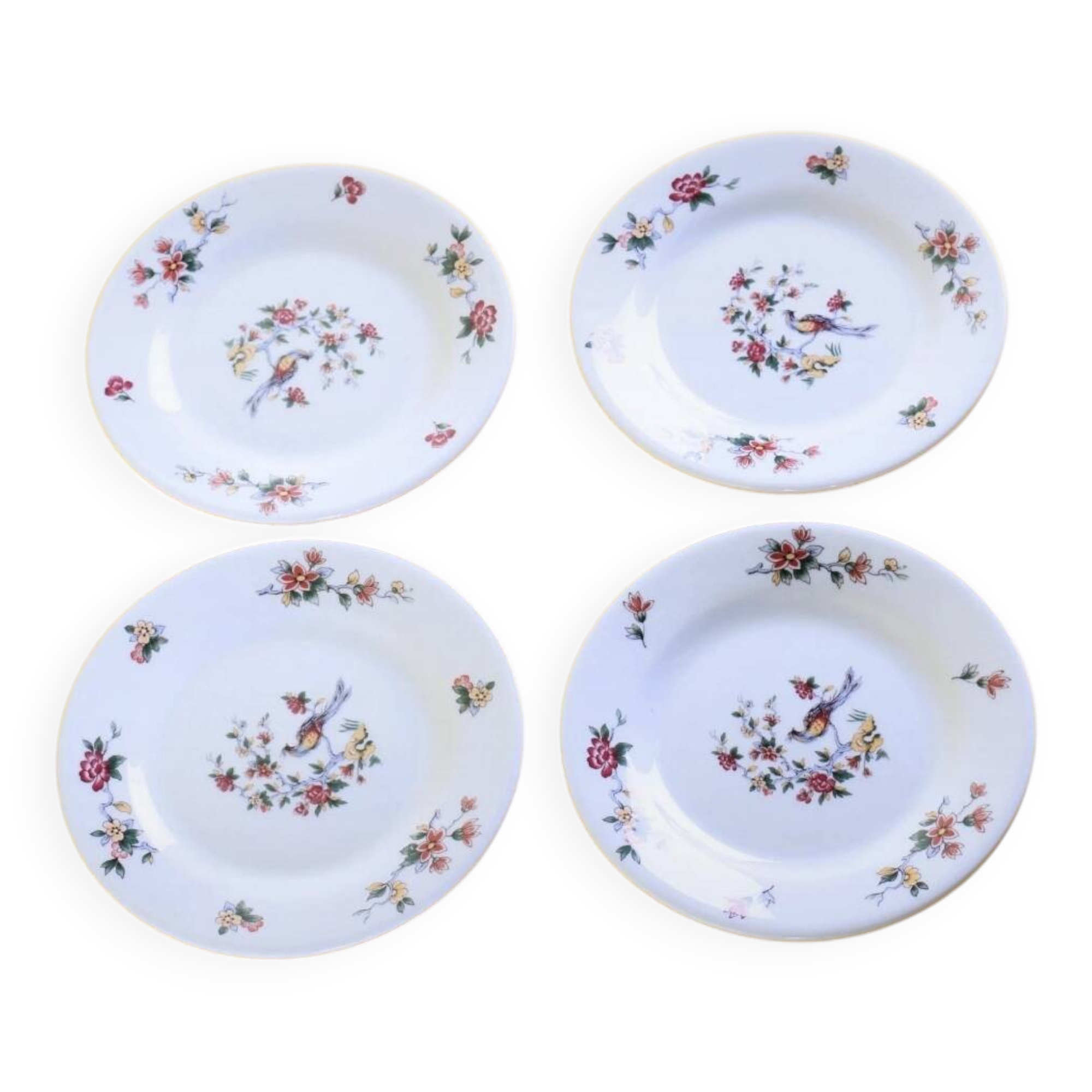 Lot de 4 assiettes à dessert Sarreguemines
