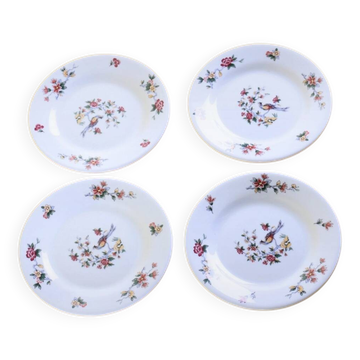 Set of 4 Sarreguemines dessert plates