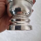 Moulin poivrière en métal argenté style classique années 1950