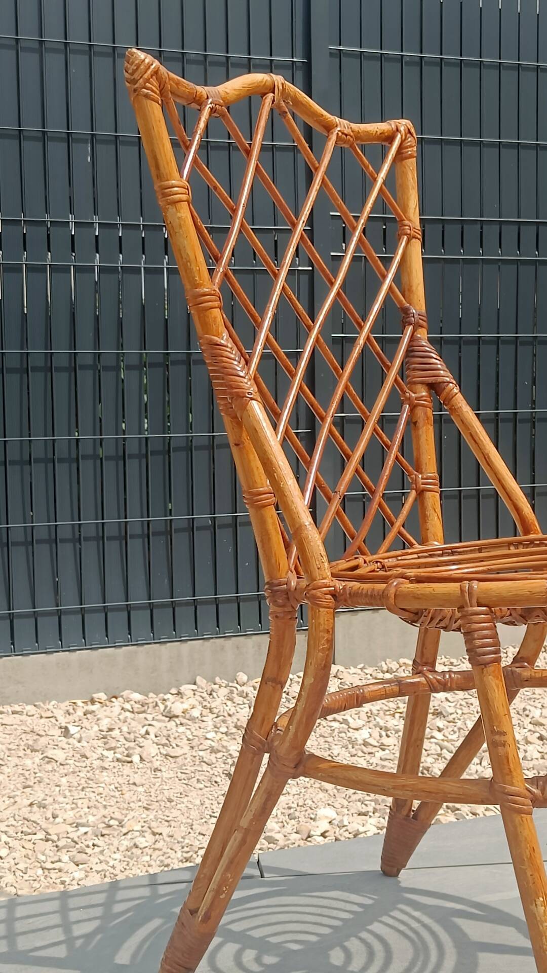 Vintage rattan chair – Louis Sognot style
