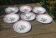 Lot of seven old soup plates from the 40s/50s decorated with roses