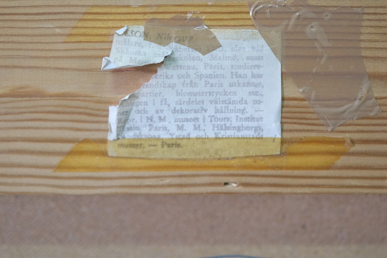 Ove Olson ( 1903-1975 ), Swedish Modern Painting, 1974, Oil on Canvas, Framed.