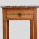 French Art Deco Nightstand in Oak with Pink Marble Top, 1930s