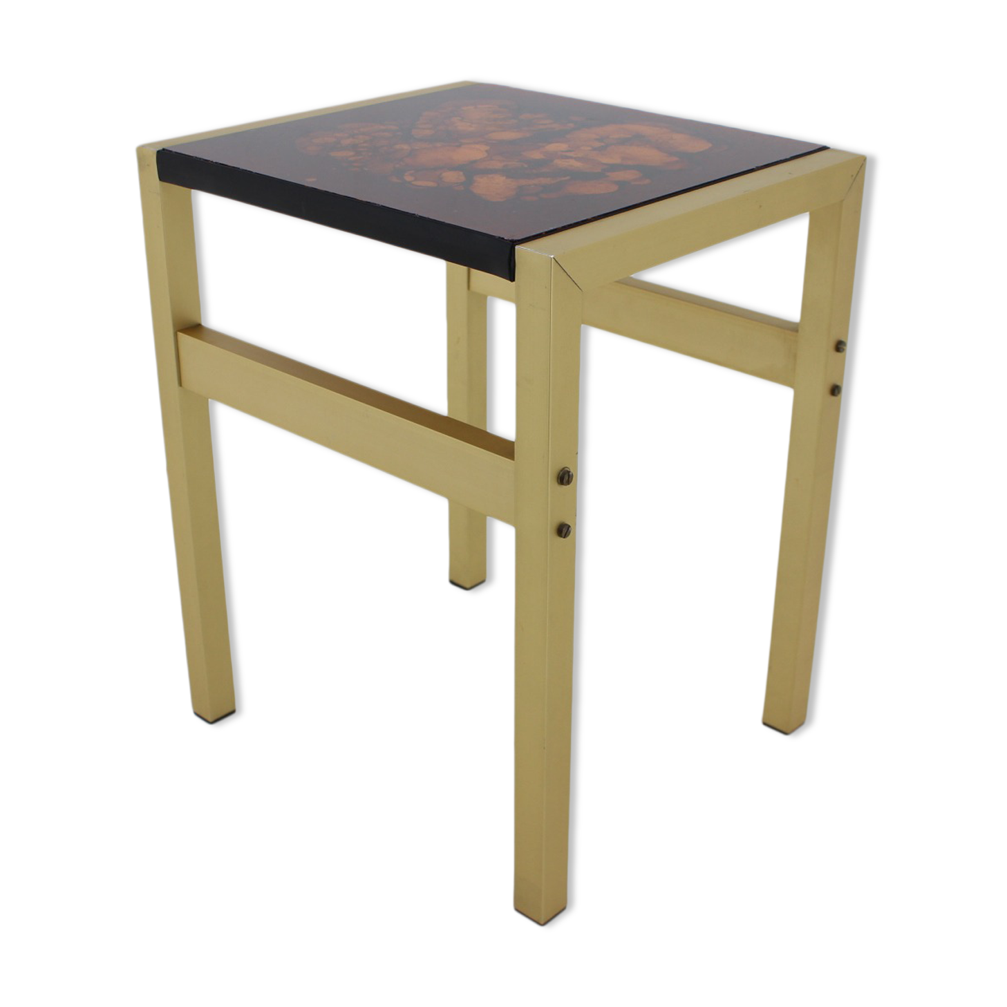 1960s italian brass and glass side table