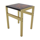 Table d’appoint italienne en laiton et verre des années 1960