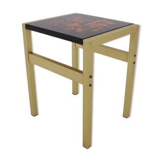 1960s italian brass and glass side table