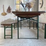 Guinguette table and its 2 benches
