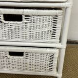 Vintage rattan storage unit, 3 drawers