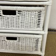 Vintage rattan storage unit, 3 drawers