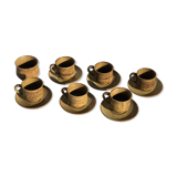 Set tasses sous tasses grès