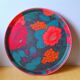 Plateau fleuri en fibre de verre 70s