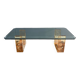 Table basse en verre dans le goût de Marie-Claude de Fouguières 1970