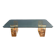 Table basse en verre dans le goût de Marie-Claude de Fouguières 1970