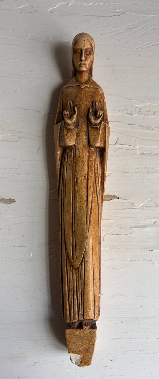 Plaster statuette of Our Lady of the Bindweed