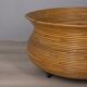 Vintage 1960s Italian-design bamboo plant pot with wheels