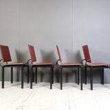 Set of 4 post modern dining chairs, 1980s